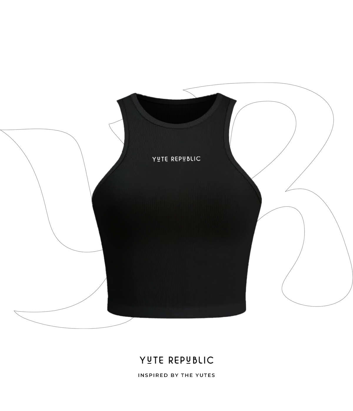 Yute Republic Female Logo Tank - BLACK